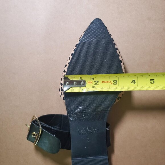 Nicole Miller HINDY Slip-on Flats Mules Pointy Toe Animal Print Sz 8 - Picture 12 of 16